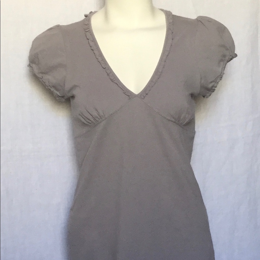 Tresics Gray V-Neck Blouse